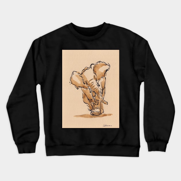 Majestic: Elephant Watercolor Painting #19 Crewneck Sweatshirt by tranquilwaters